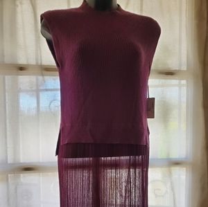 Plum SweaterBlock Maxi Dress